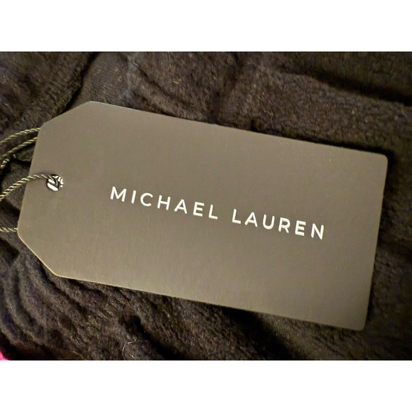 Michael Lauren Wm ALBATROSS SWEATPANT Sz L Terry Black Neon Pink 100% Cotton NWT - Picture 5 of 14